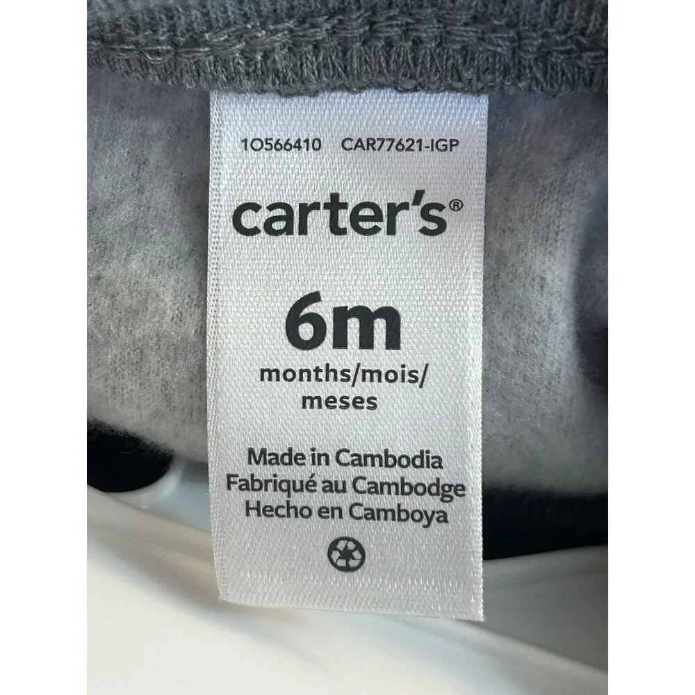 CARTER'S BABY GIRL 3PC BOWS CINCHED TOP BODYSUIT PANT/LEGGING SET 6M OUTFIT